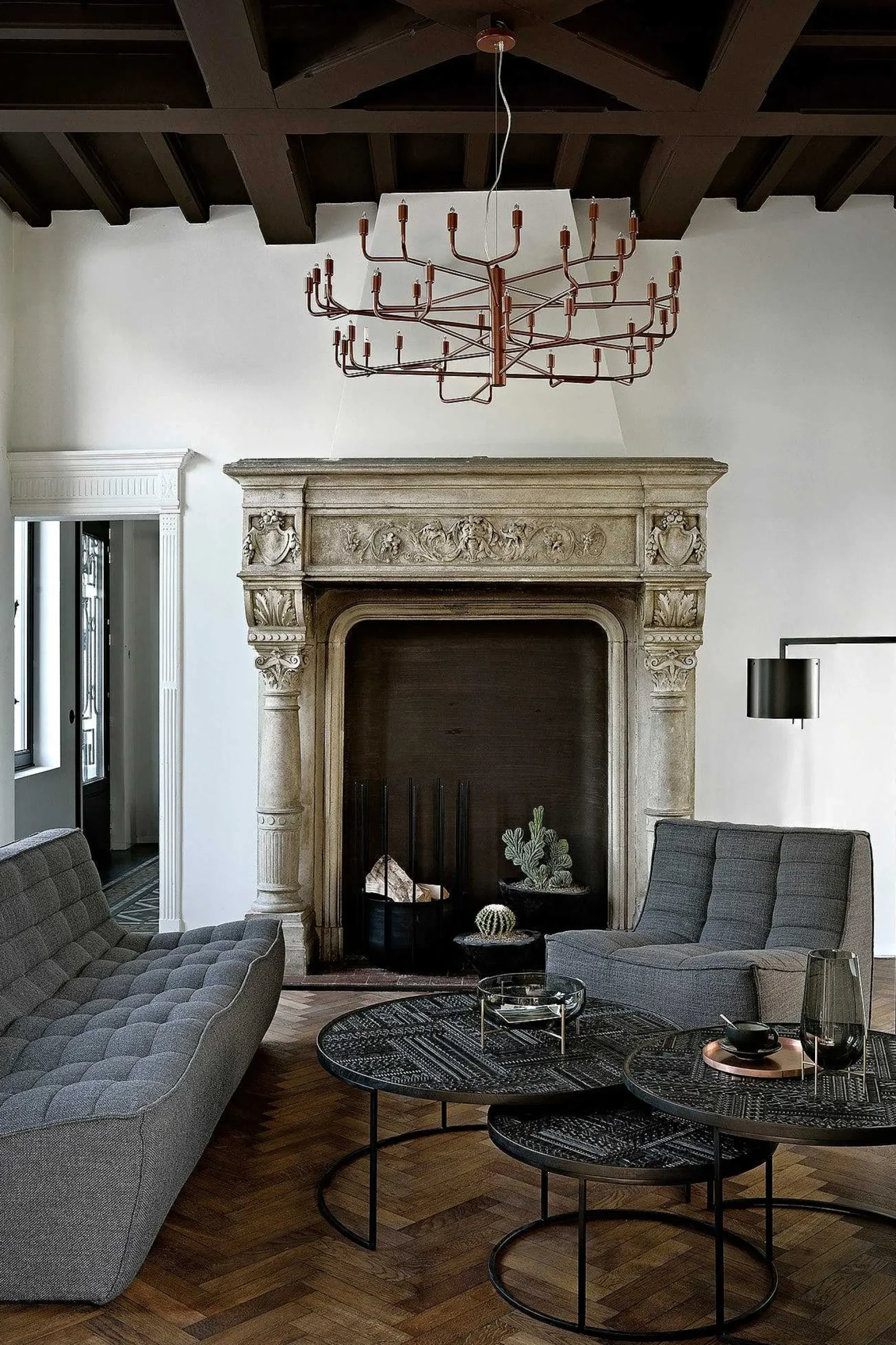 N701 3 Seater Sofa, Dark Grey