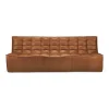 N701 3 Seater Sofa, Old Saddle Leather