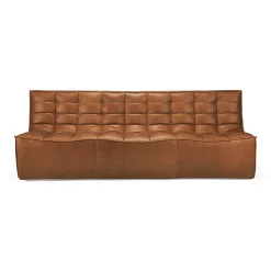 N701 3 Seater Sofa, Old Saddle Leather