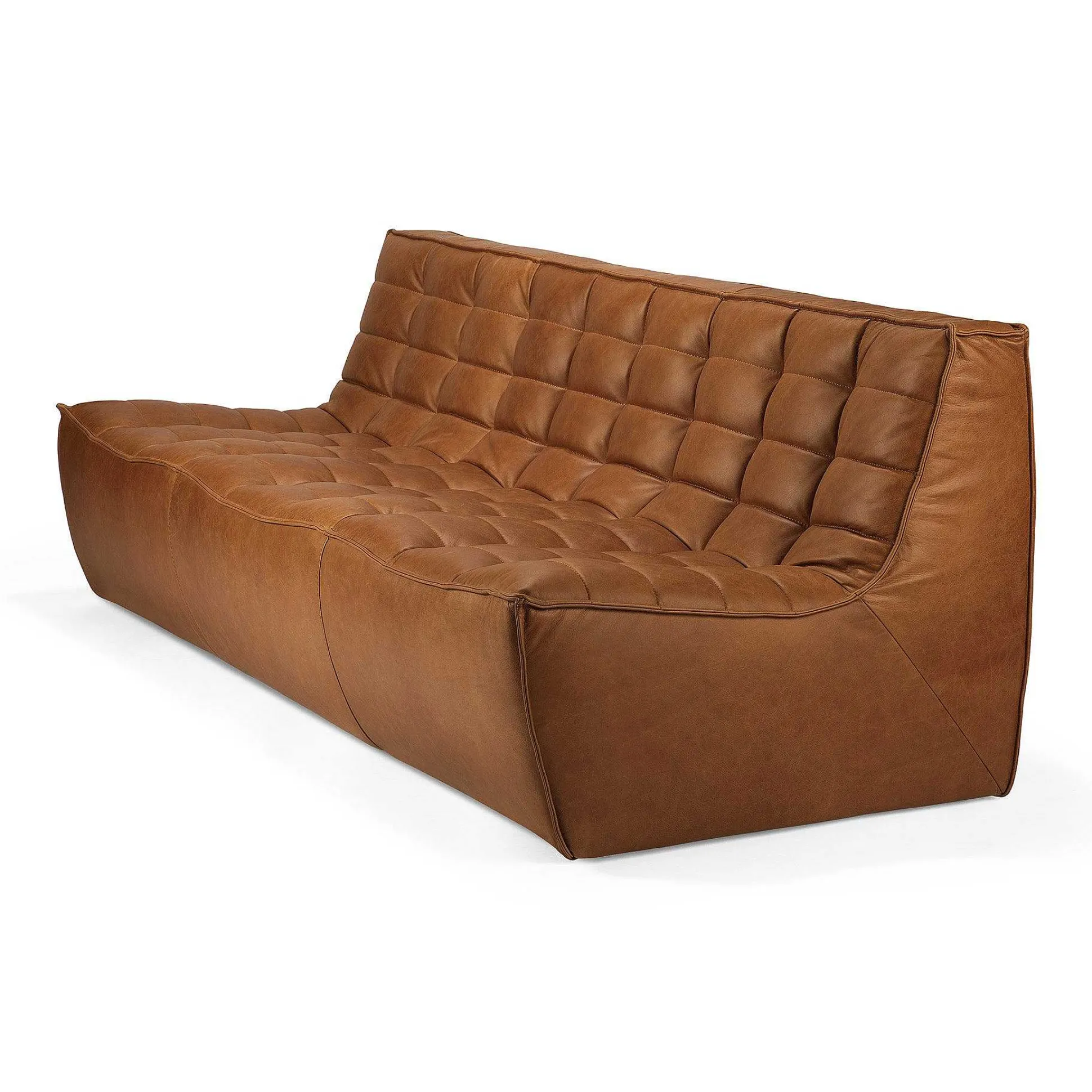 N701 3 Seater Sofa, Old Saddle Leather