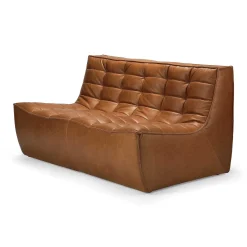 N701 2 Seater Sofa, Old Saddle Leather