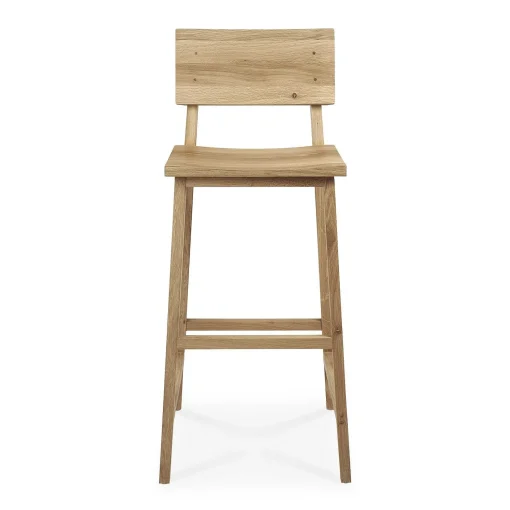 N4 Bar Stool, Varnished Oak