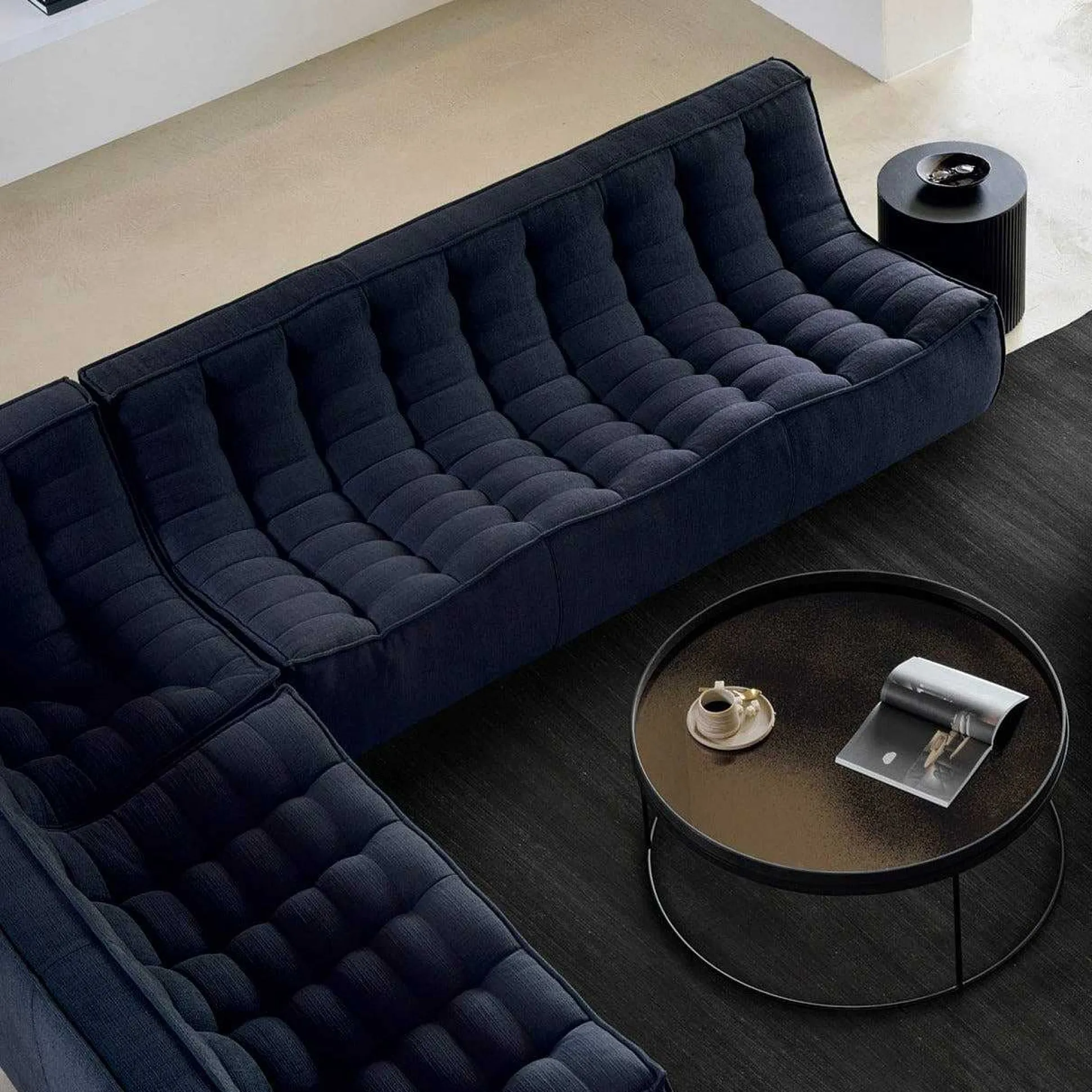 N701 Corner Eco Fabric Sofa, Graphite