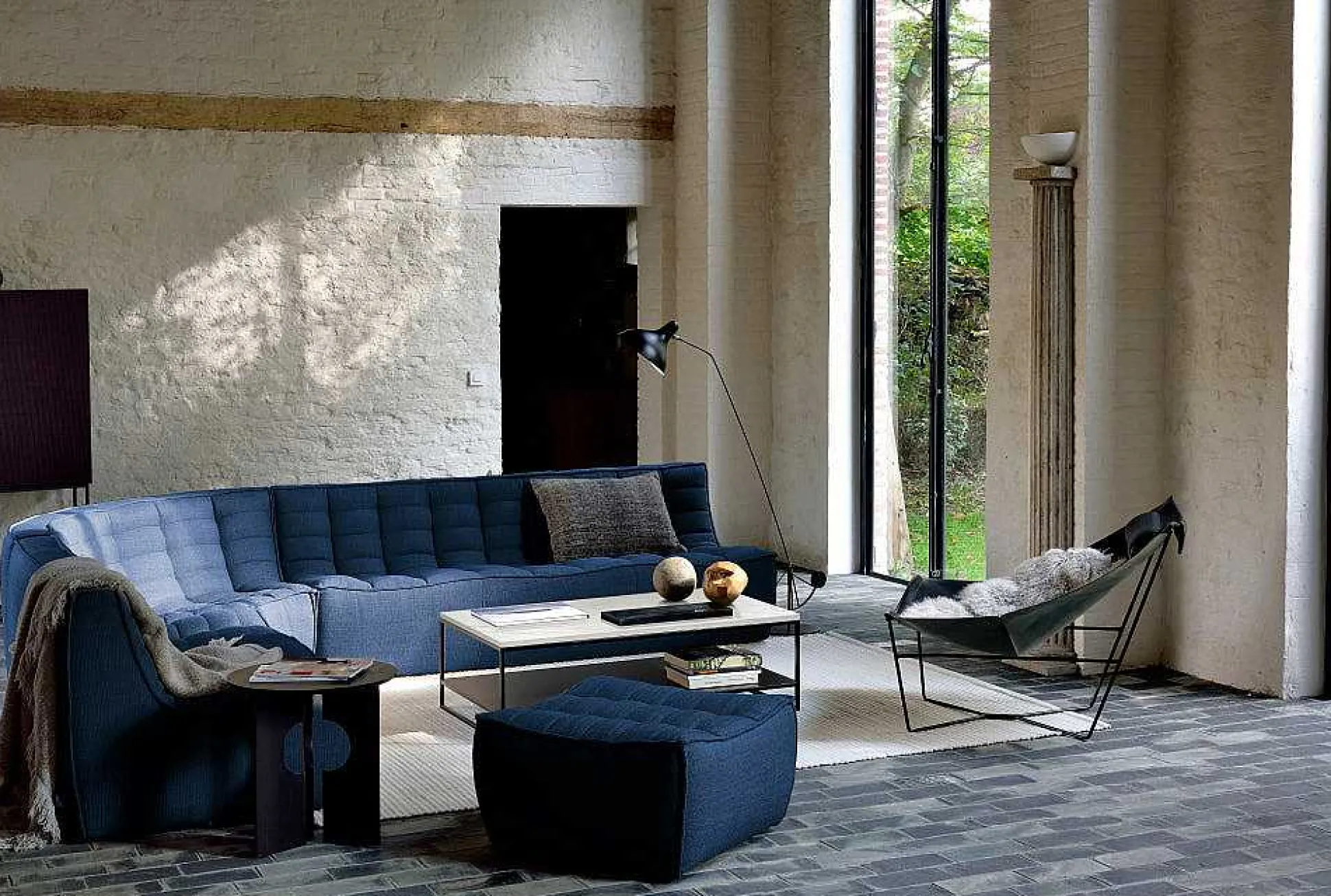 N701 Corner Sofa, Blue