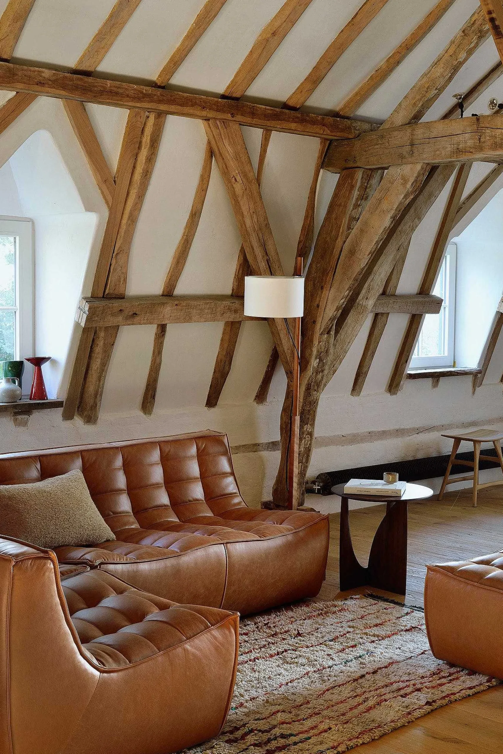 N701 Corner Sofa, Old Saddle Leather