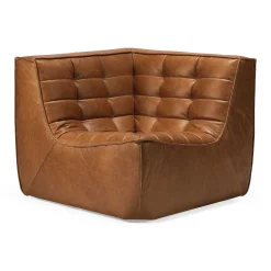 N701 Corner Sofa, Old Saddle Leather