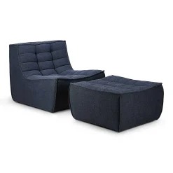 N701 Eco Fabric Footstool, Graphite