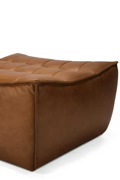 N701 Footstool, Old Saddle Leather