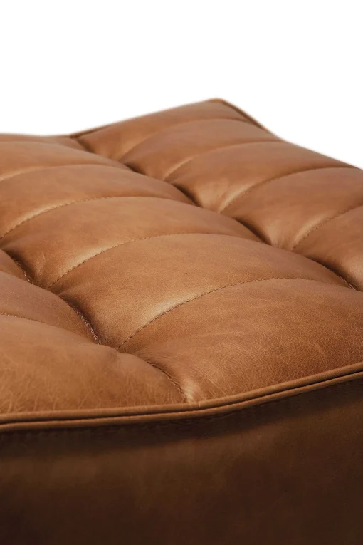 N701 Footstool, Old Saddle Leather