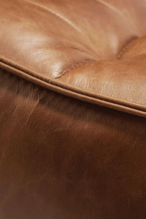 N701 Footstool, Old Saddle Leather