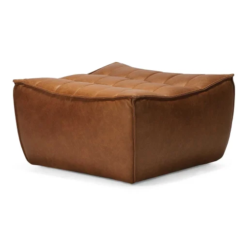 N701 Footstool, Old Saddle Leather