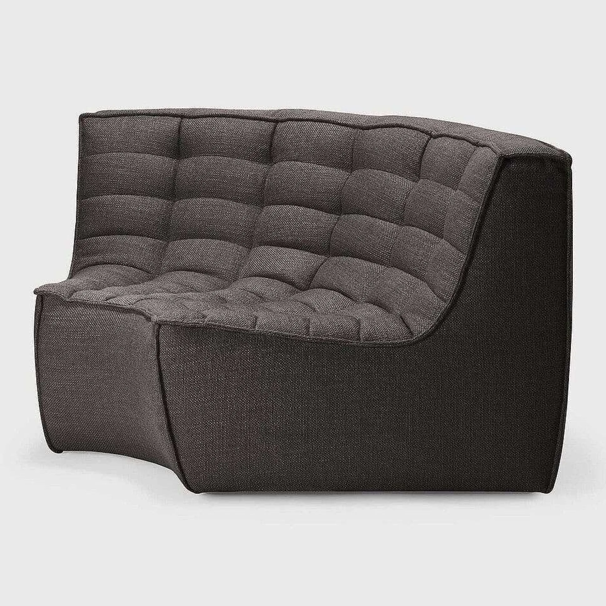 N701 Round Corner Sofa, Dark Grey