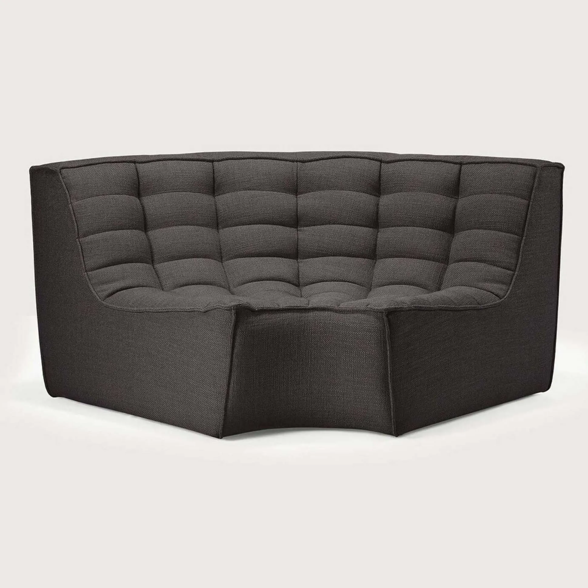 N701 Round Corner Sofa, Dark Grey