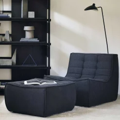N701 Single Seater Eco Fabric Sofa, Graphite