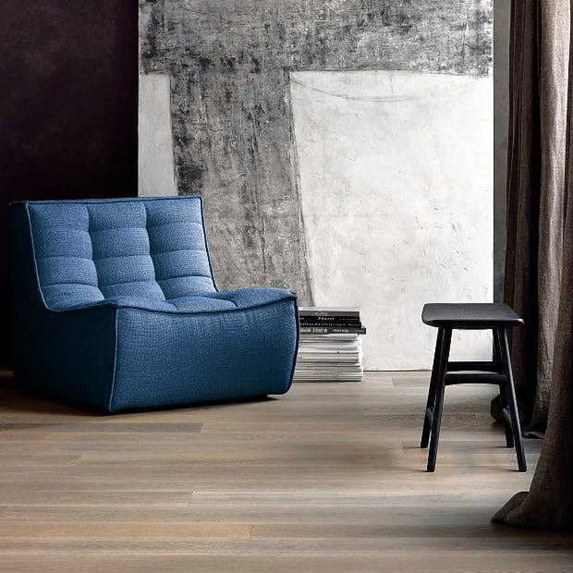 N701 Single Seater Sofa, Blue