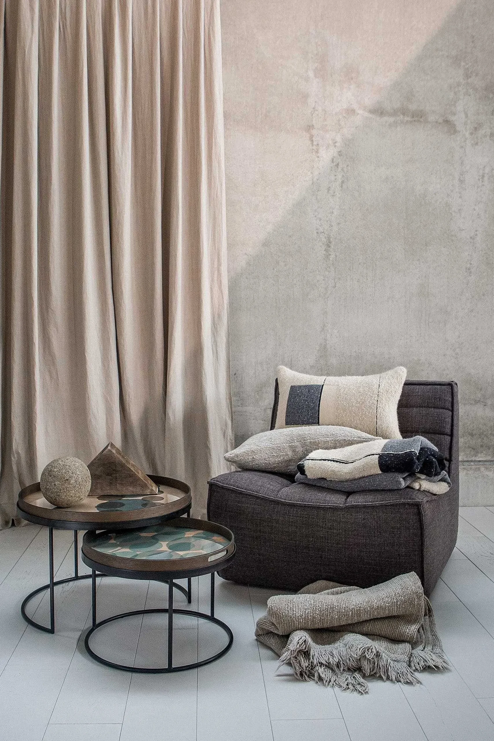 N701 Single Seater Sofa, Dark Grey