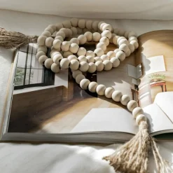 Natural Wood Bead Garland^Be Home Clearance