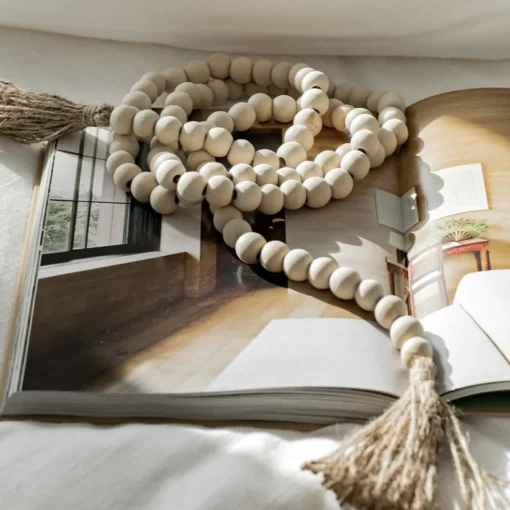 Natural Wood Bead Garland^Be Home Clearance