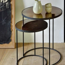 Nesting Side Table, Set Of 2, Bronze