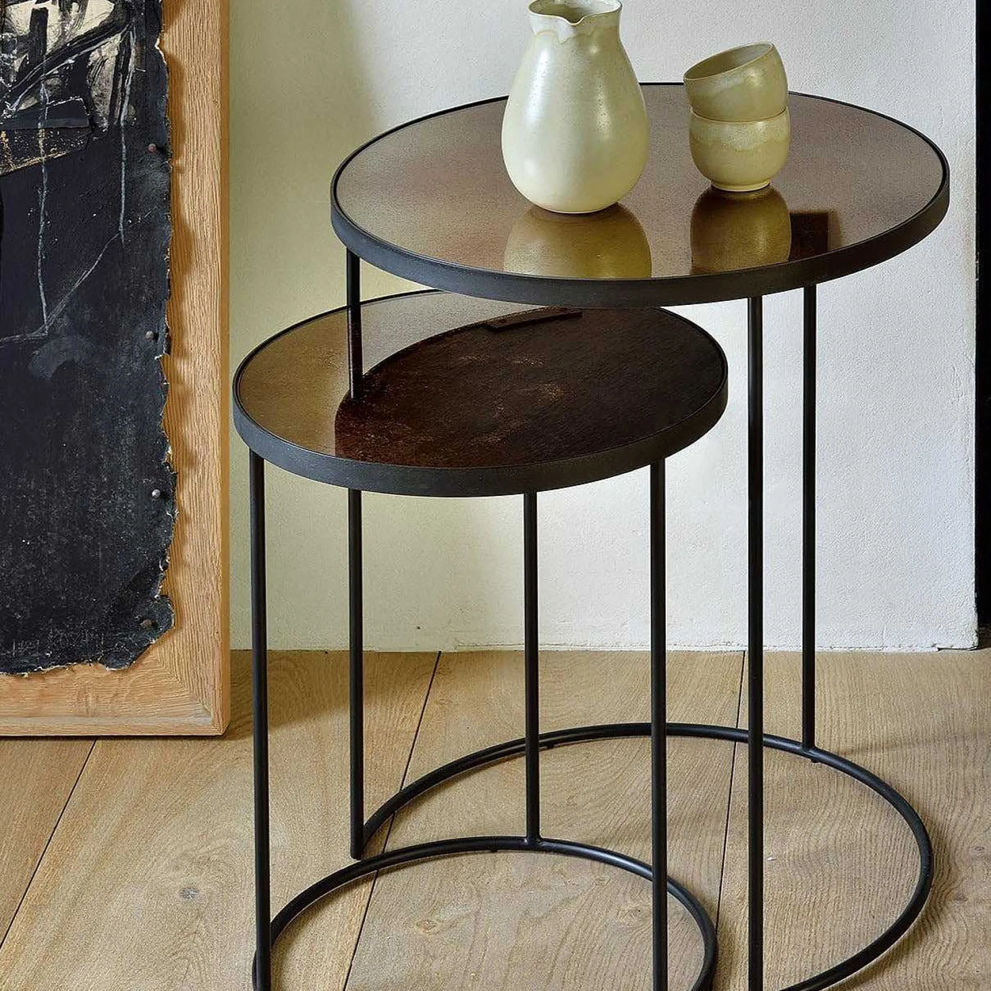 Nesting Side Table, Set Of 2, Bronze