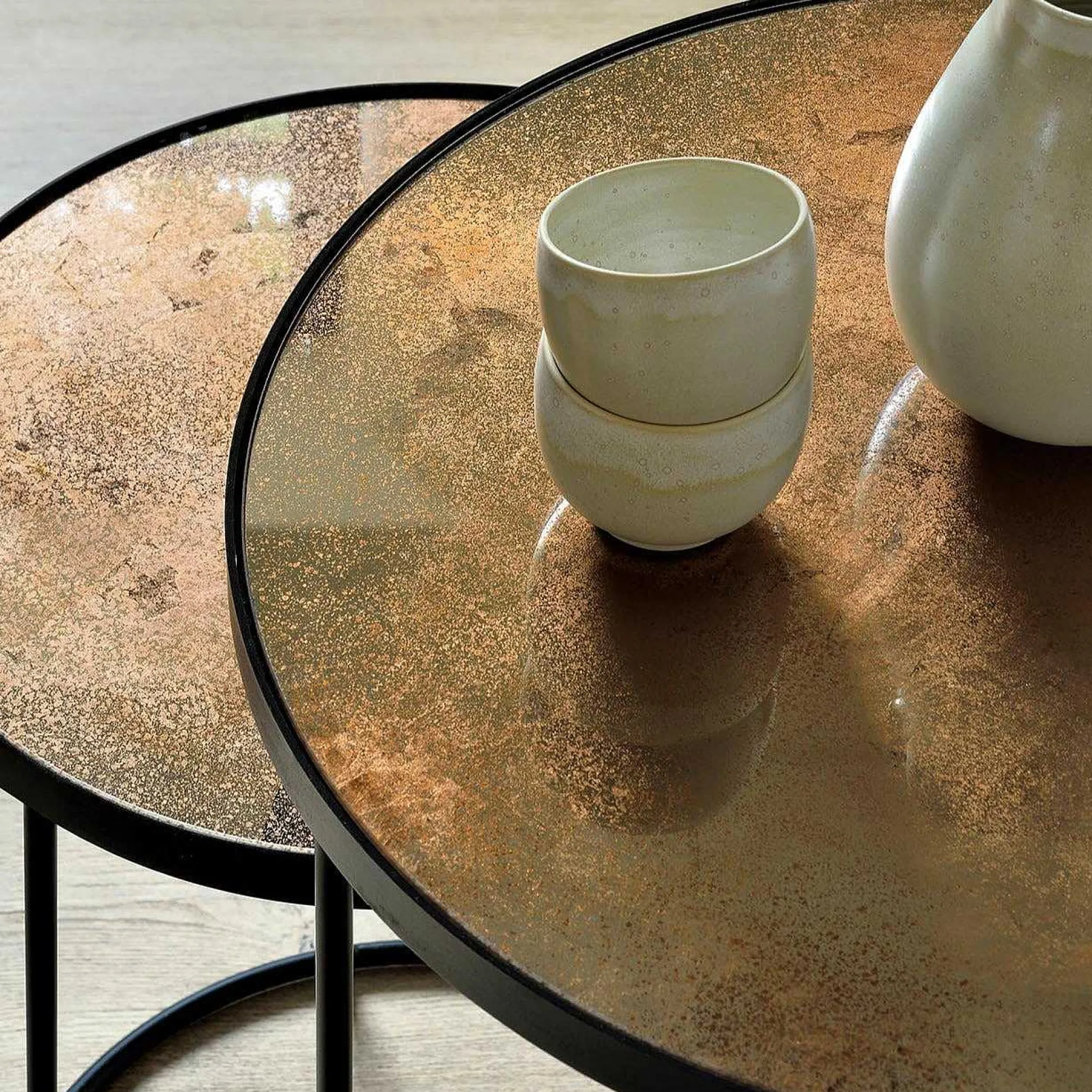 Nesting Side Table, Set Of 2, Bronze