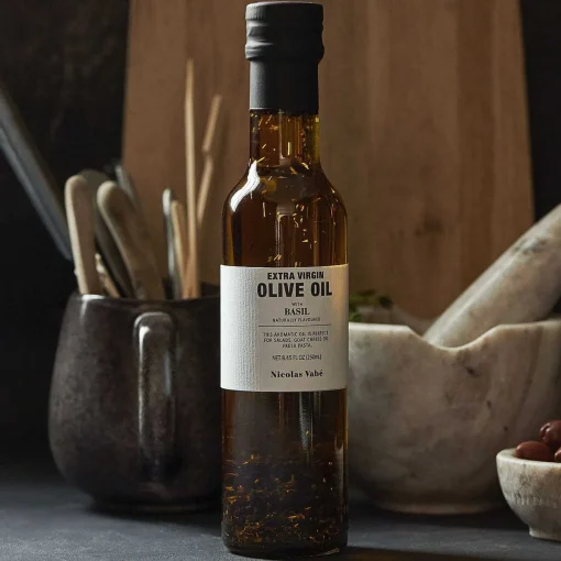 Nicolas Vahé Extra Virgin Olive Oil, with Basil
