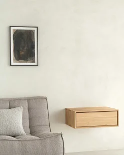 Nordic II Solid Oak Hanging Bedside Table