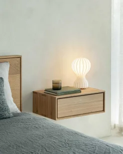 Nordic II Solid Oak Hanging Bedside Table