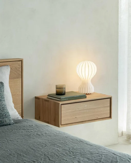 Nordic II Solid Oak Hanging Bedside Table