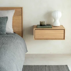 Nordic II Solid Oak Hanging Bedside Table