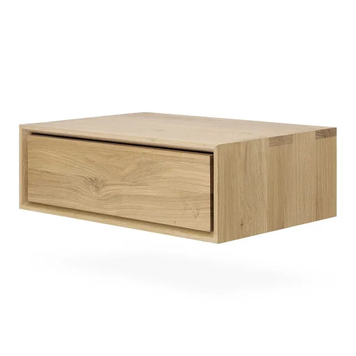 Nordic II Solid Oak Hanging Bedside Table