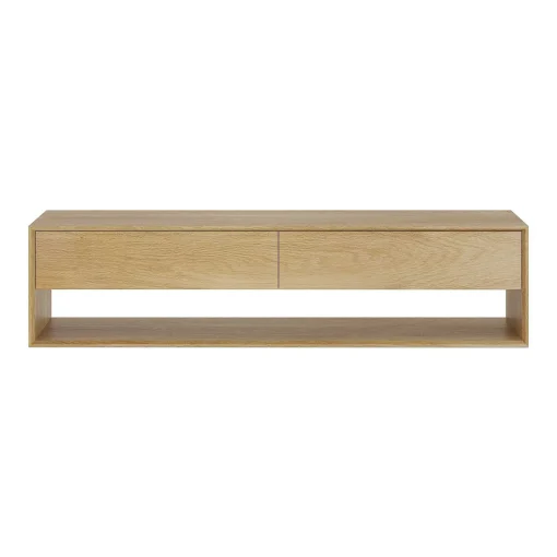 Nordic Solid Oak Media Console, 71"