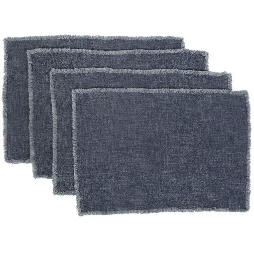 Oakville Placemats, Set of 4, Navy^Be Home Best Sale