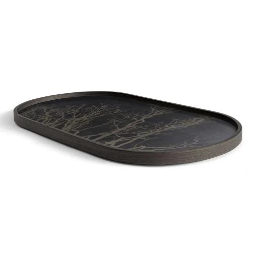 Oblong Black Tree Tray, Medium