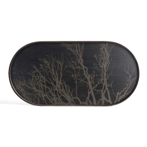 Oblong Black Tree Tray, Medium