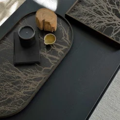 Oblong Black Tree Tray, Medium