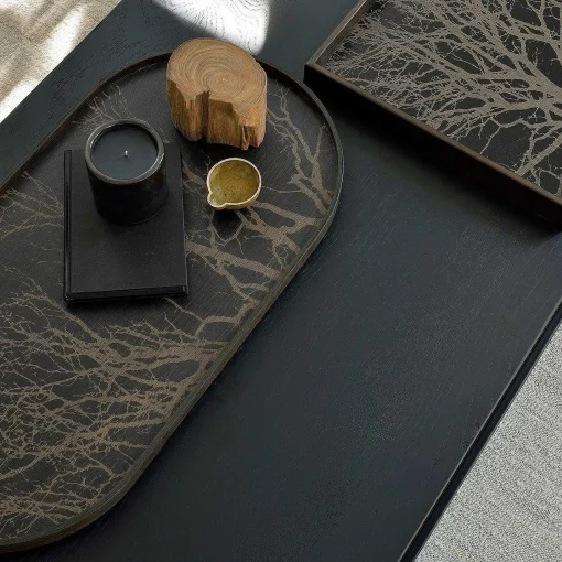 Oblong Black Tree Tray, Medium