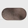 Oblong Bronze Aged Mirror Tray