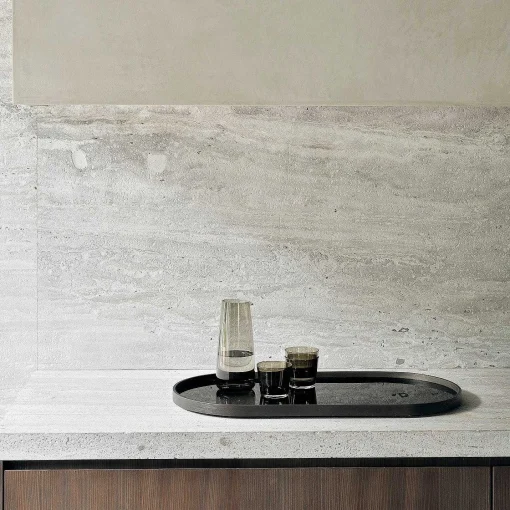 Oblong Bronze Aged Mirror Tray