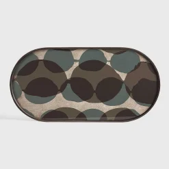 Oblong Connected Dots Glass Tray, Medium