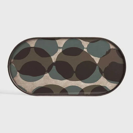 Oblong Connected Dots Glass Tray, Medium