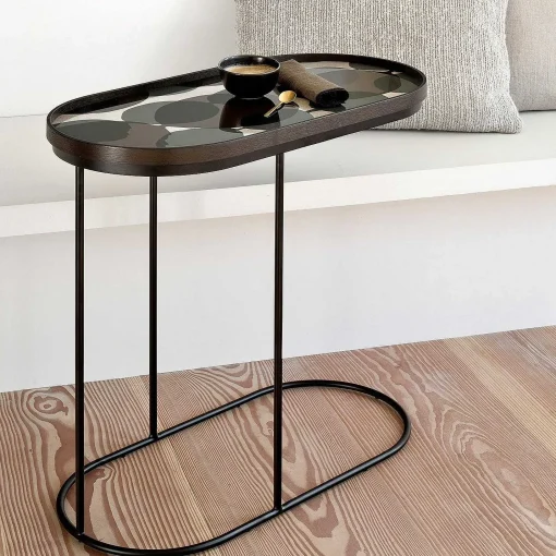 Oblong Connected Dots Glass Tray, Medium