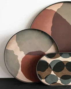 Oblong Connected Dots Glass Tray, Medium