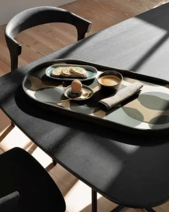 Oblong Connected Dots Glass Tray, Medium