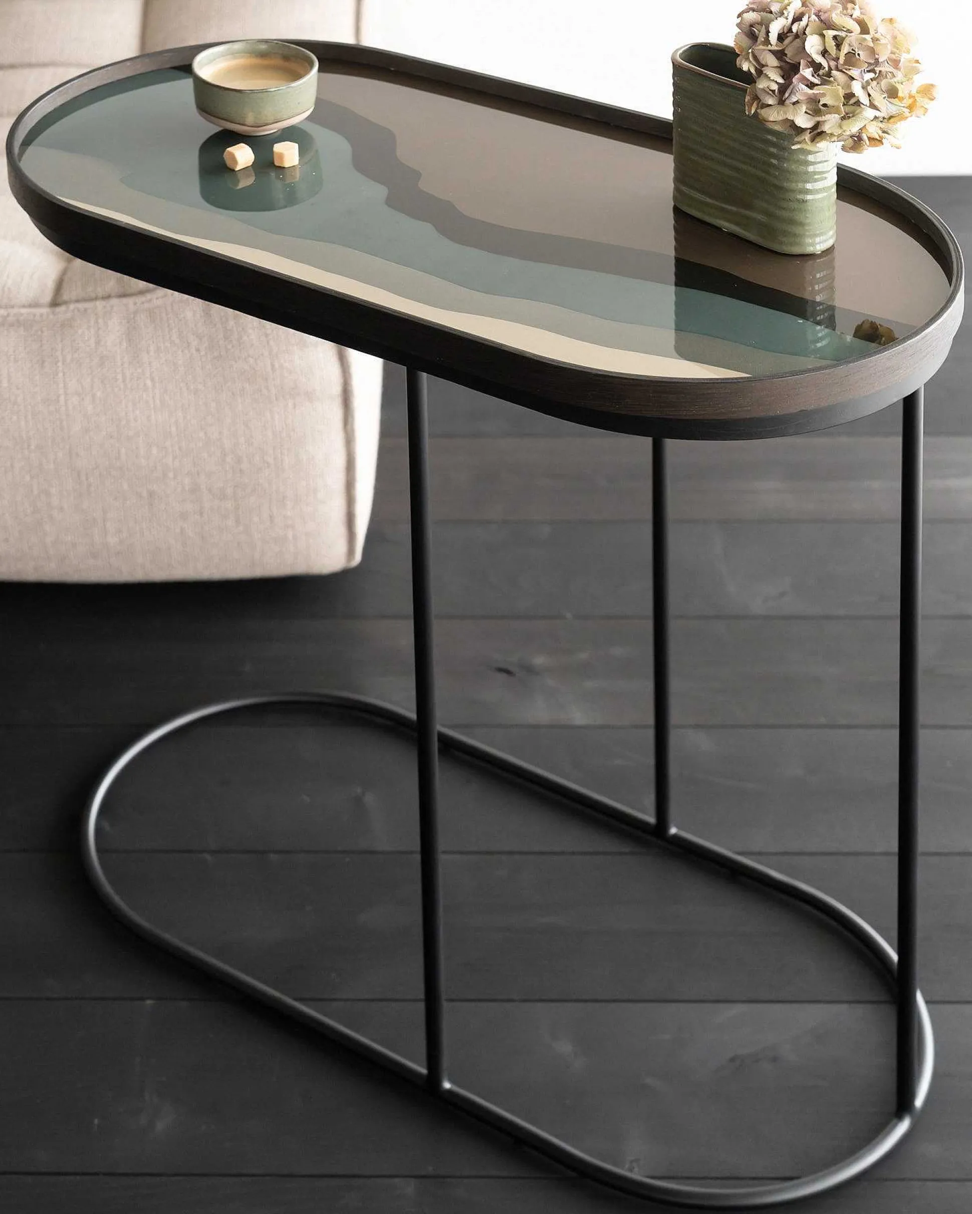 Oblong Tray Side Table (Tray Not Included)