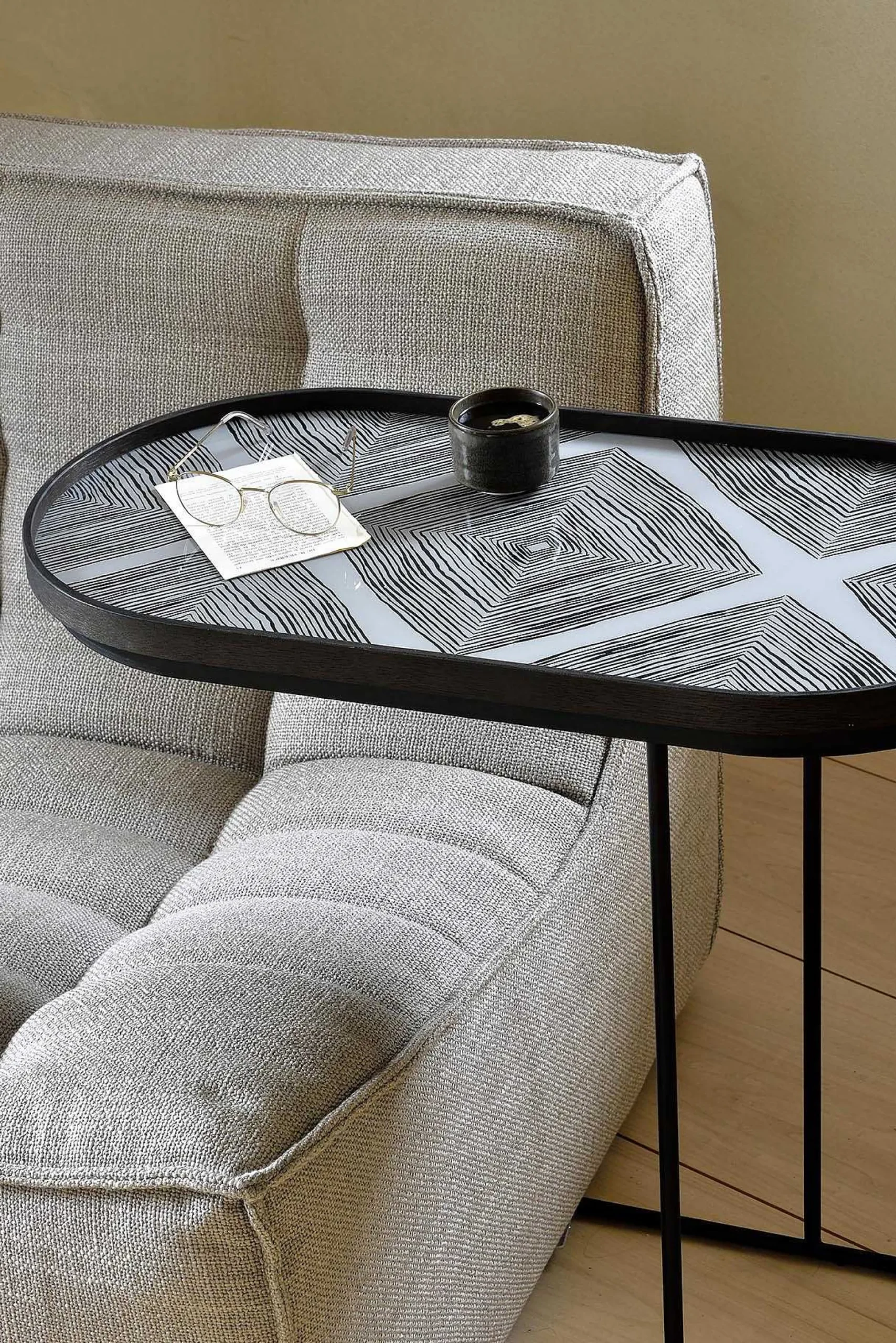 Oblong Tray Side Table (Tray Not Included)