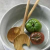 Olive Wood Crescent Serving Set