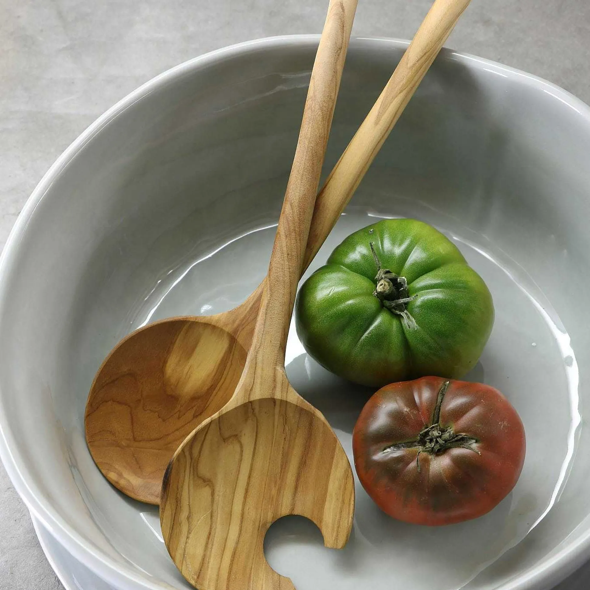 Olive Wood Crescent Serving Set