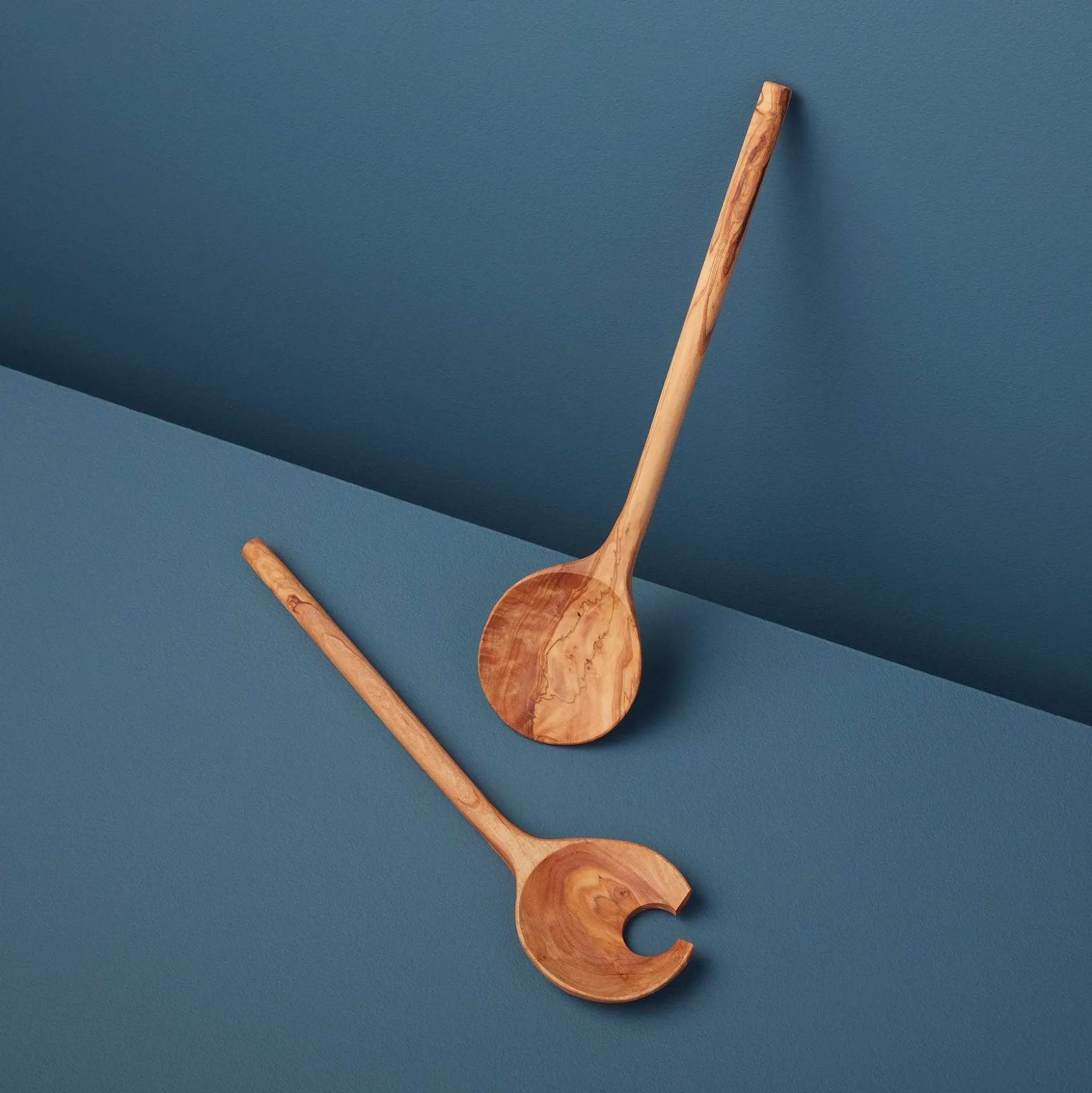 Olive Wood Crescent Serving Set