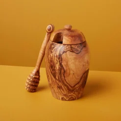 Olive Wood Honey Jar
